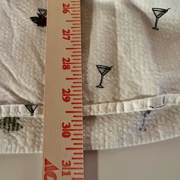 Tommy Bahama white seersucker SS martini glasses flowers vacation shirt XXL - Picture 11 of 13